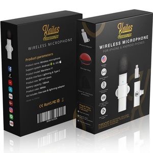 Kailas Accessories Wireless Microphone For Video Recording Streaming Podcasting